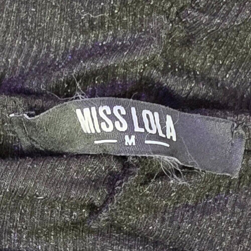 Miss Lola Women's Club Dress Black Long Sleeve Cut Out Dress Medium NWT - Picture 10 of 10